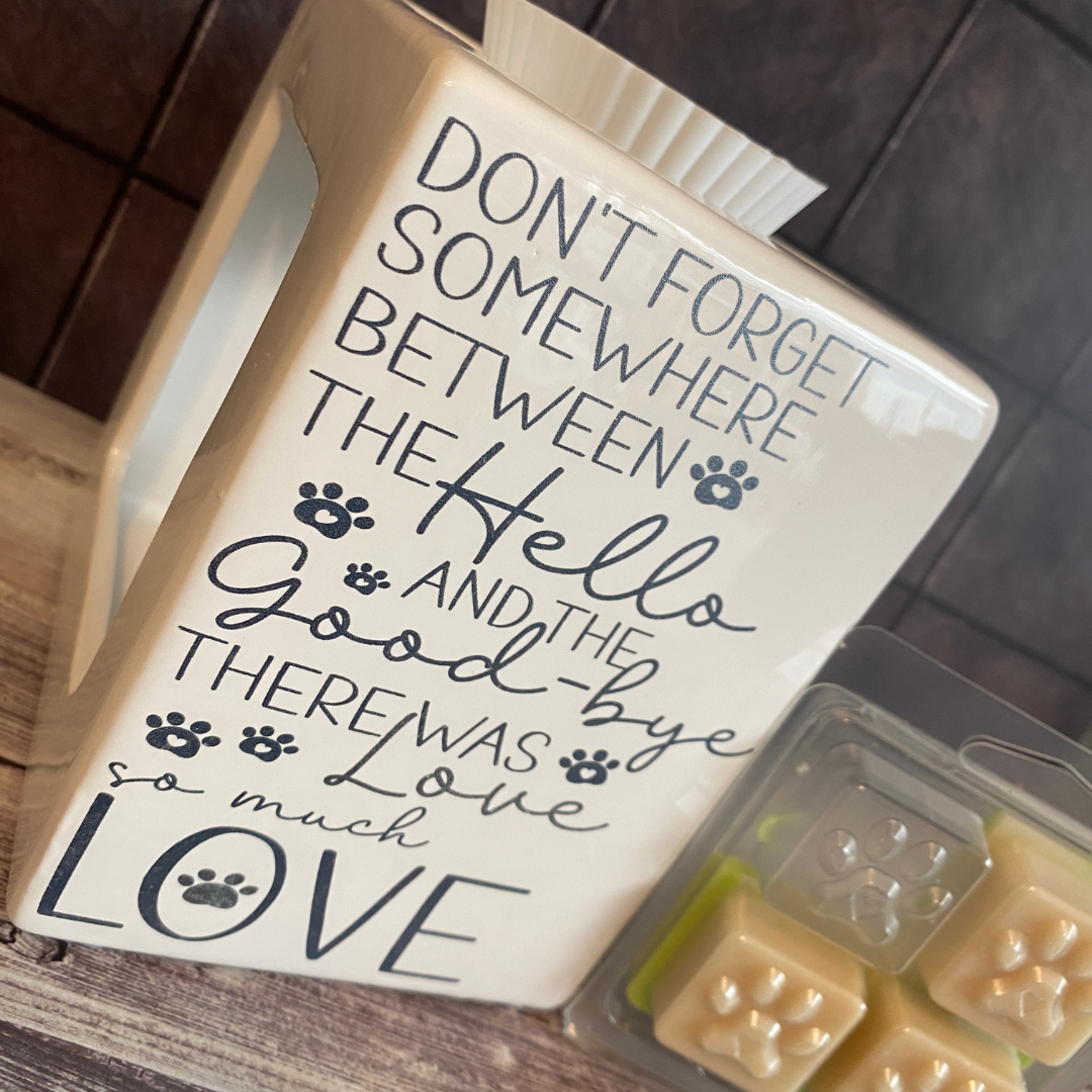 Between the Hello and the Goodbye - Pet Memorial Wax Burner