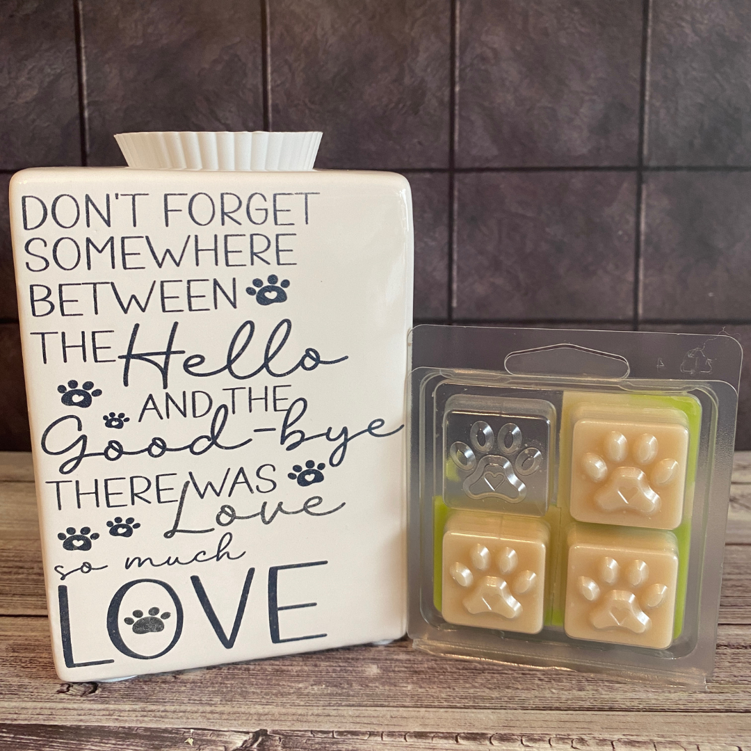 Between the Hello and the Goodbye - Pet Memorial Wax Burner